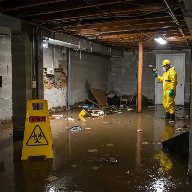 Flooded Basement Electrical Hazard in Vanceburg, KY Property